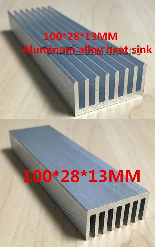 

Fast Free Ship 5pcs Aluminum alloy heat sink 100*28*13MM Power amplifier heat sink strip LED radiator Aluminum plate