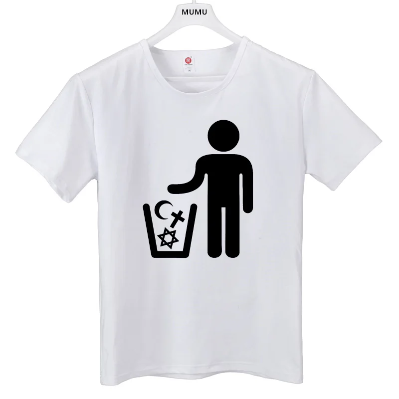 

Summer New Atheist Symbol FSM Pastafarian Religion Funny Save The Planet Atheist T-Shirts Mens O-Neck Cotton T Shirts