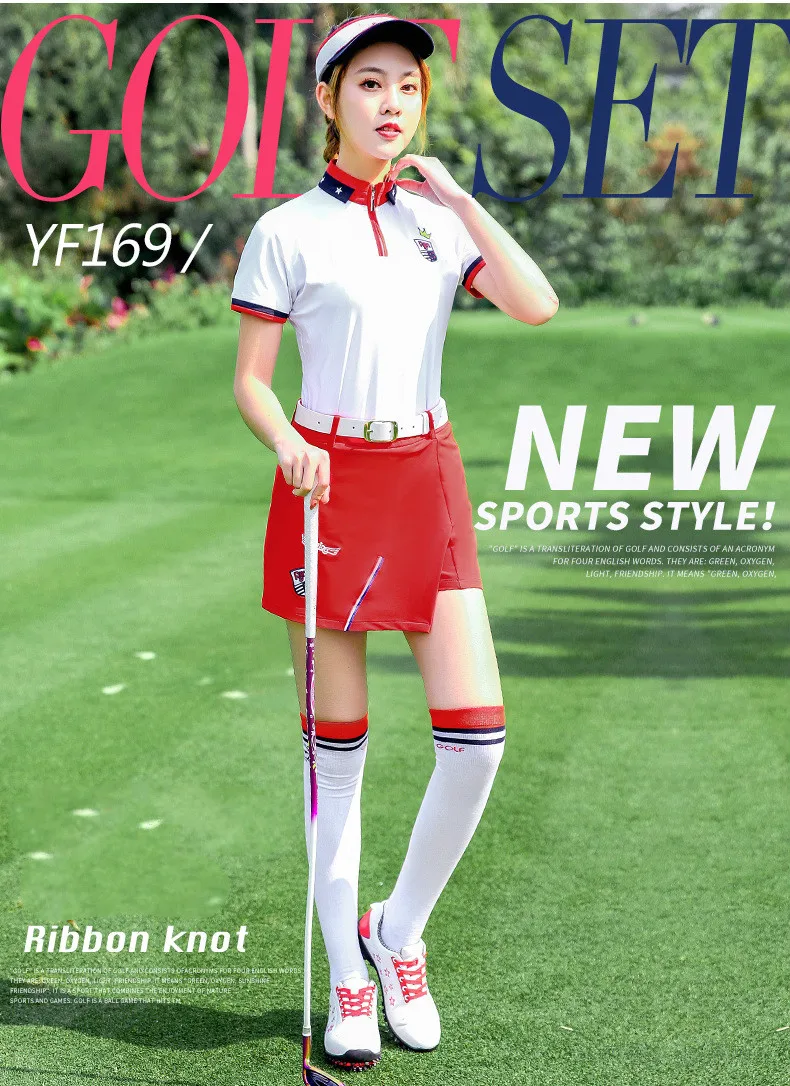 PGM одежда для гольфа Женская одежда для гольфа женский спортивный костюм весна-лето с короткими рукавами