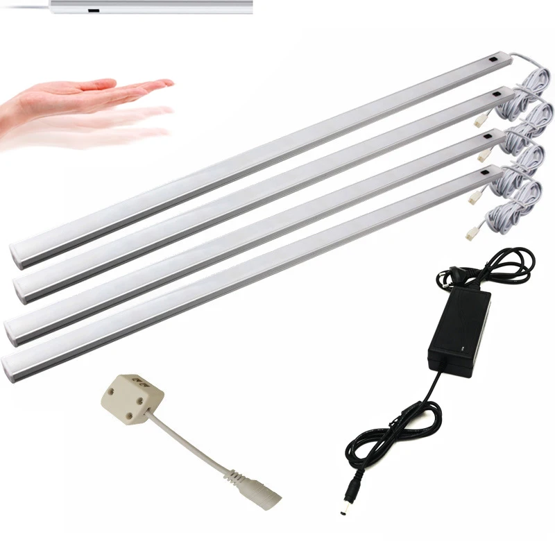 

LED Cabinet Light DC 12V 50 Cm Sensor lamp Hand Sweep Motion Kitchen Bar Lights Hand Wave Bedroom Closet Wardrobe lighting