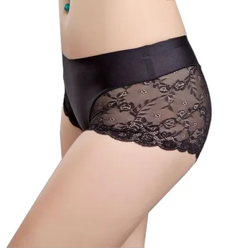 

New Women Underwear Briefs Sexy Women's Panties Full Transparent Lace Seamless String Plus Size Pink Black Purple Female Panty