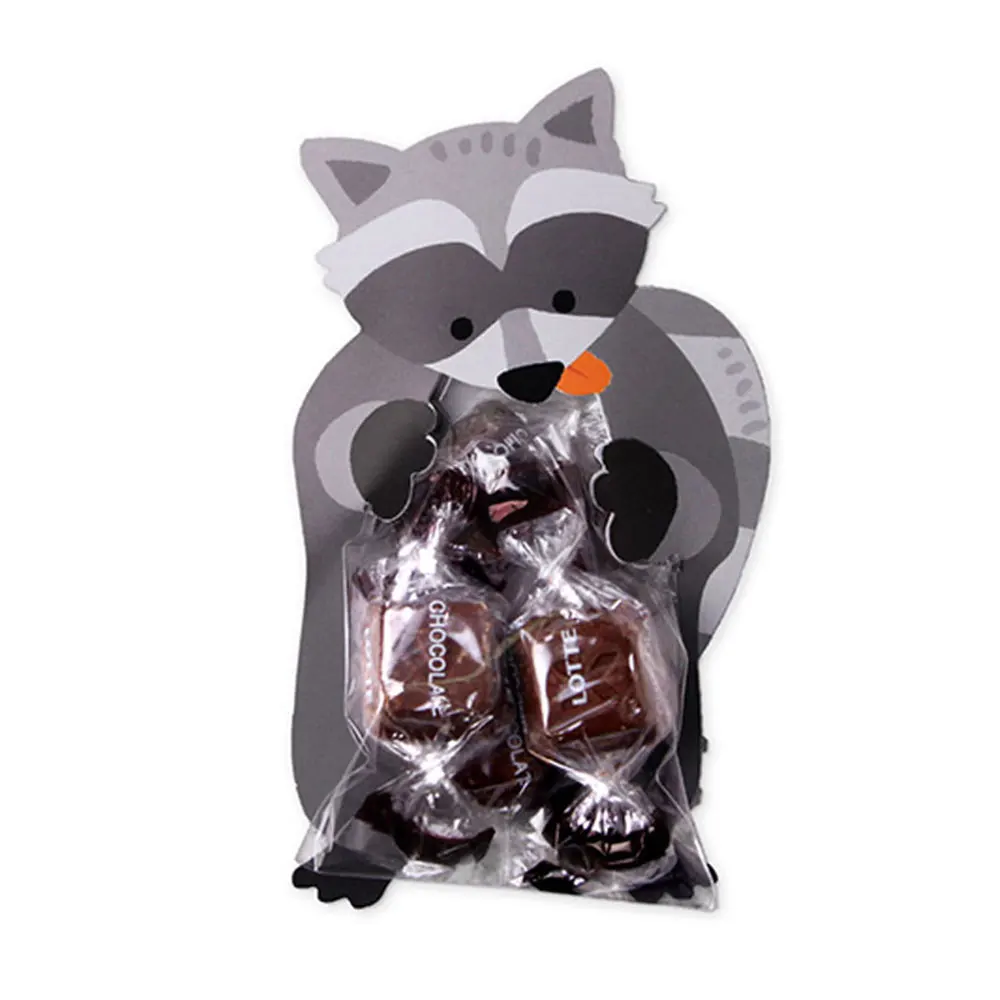 10 шт./лот, милые животные, медведь, кролик, конфеты, печенья, сумки, подарочные пакеты, поздравительные открытки, детский душ, день рождения, упаковка, сумки, коробка для конфет - Цвет: Fox
