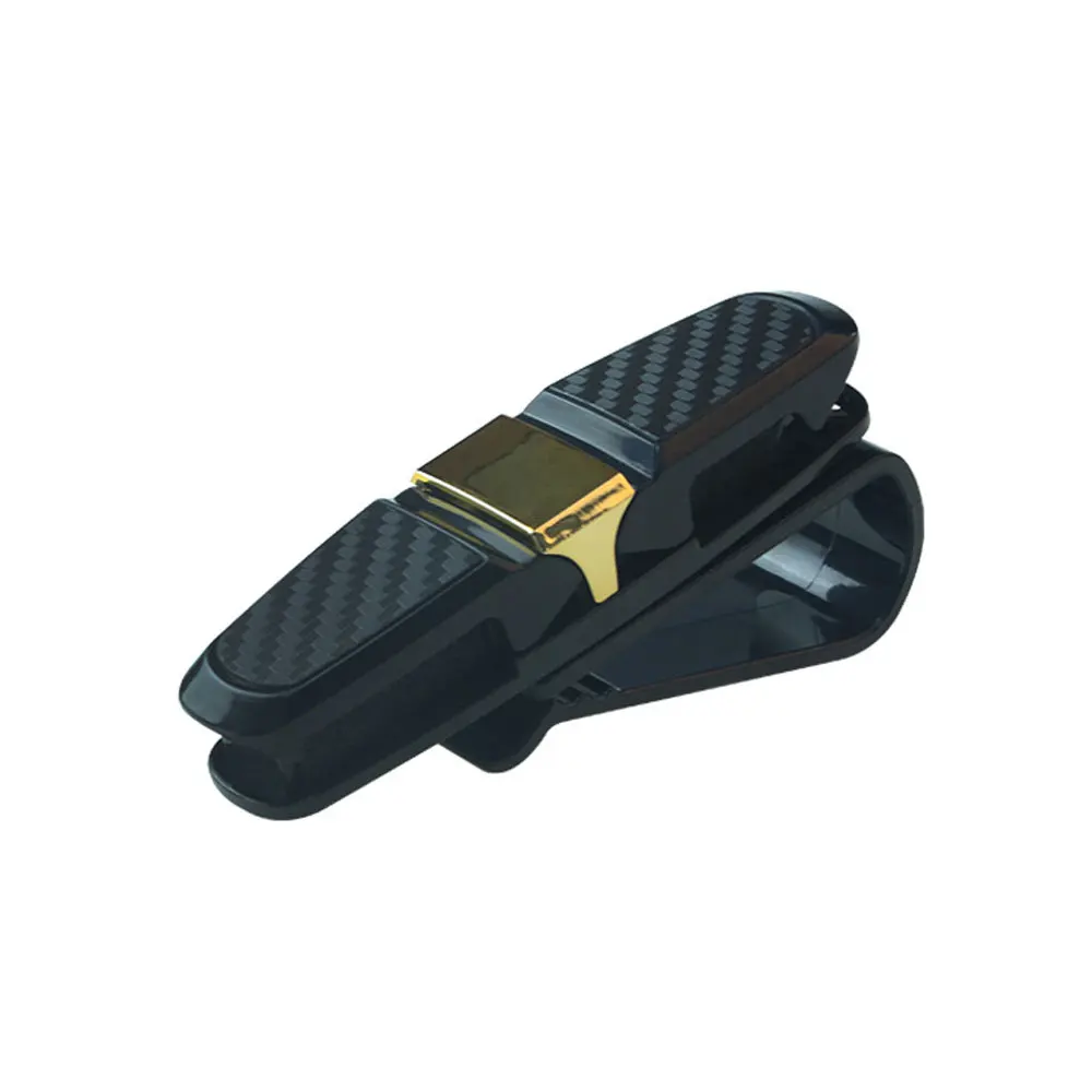 DSYCAR 1 шт. зажим для солнцезащитного козырька, держатель для солнцезащитных очков для автомобиля, зажим для автомобильных солнцезащитных очков, держатель для очков - Название цвета: Gold