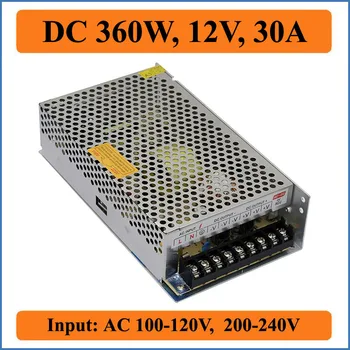 

360W 12V 30A Triple Output Switching power supply for Led Strips light, AC 100-240V input Transformer to DC 12V Output Power