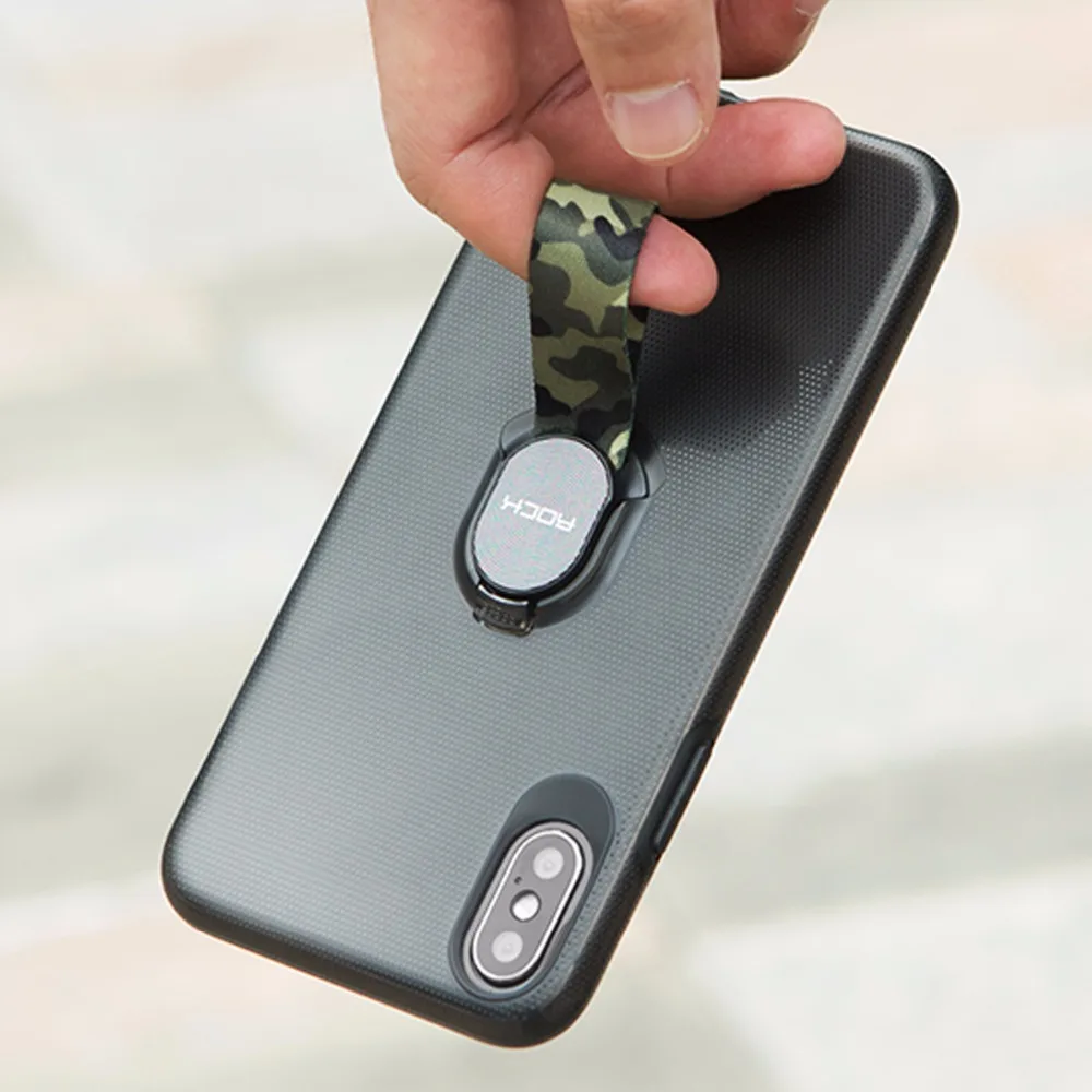 Защитный чехол ROCK Moc для iPhone X, 7, 8 Plus, Капа со съемным ремешком, кольцо на палец, работающее с другим магнитным держателем, распродажа