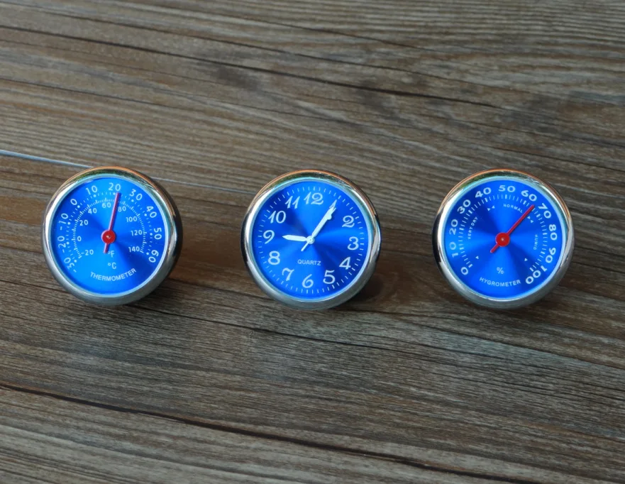 3 шт./лот автомобильные кварцевые мини часы гигрометр и термометр|clock stainless|clock