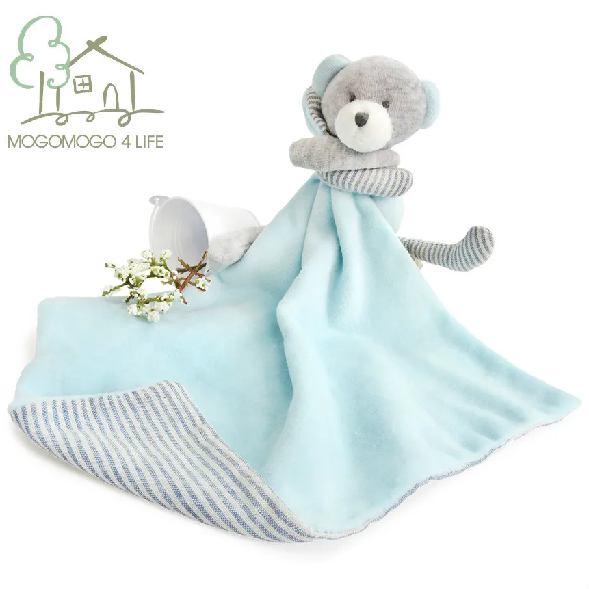

Luxury Bear Baby Bib Newborn Appease Security Blanket Soft Unisex Infant Saliva Towel Eco materials Multifunction Comforter
