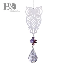 H& D Кристалл Suncatcher Сова Форма окна висячие орнамент Радуга Suncatcher