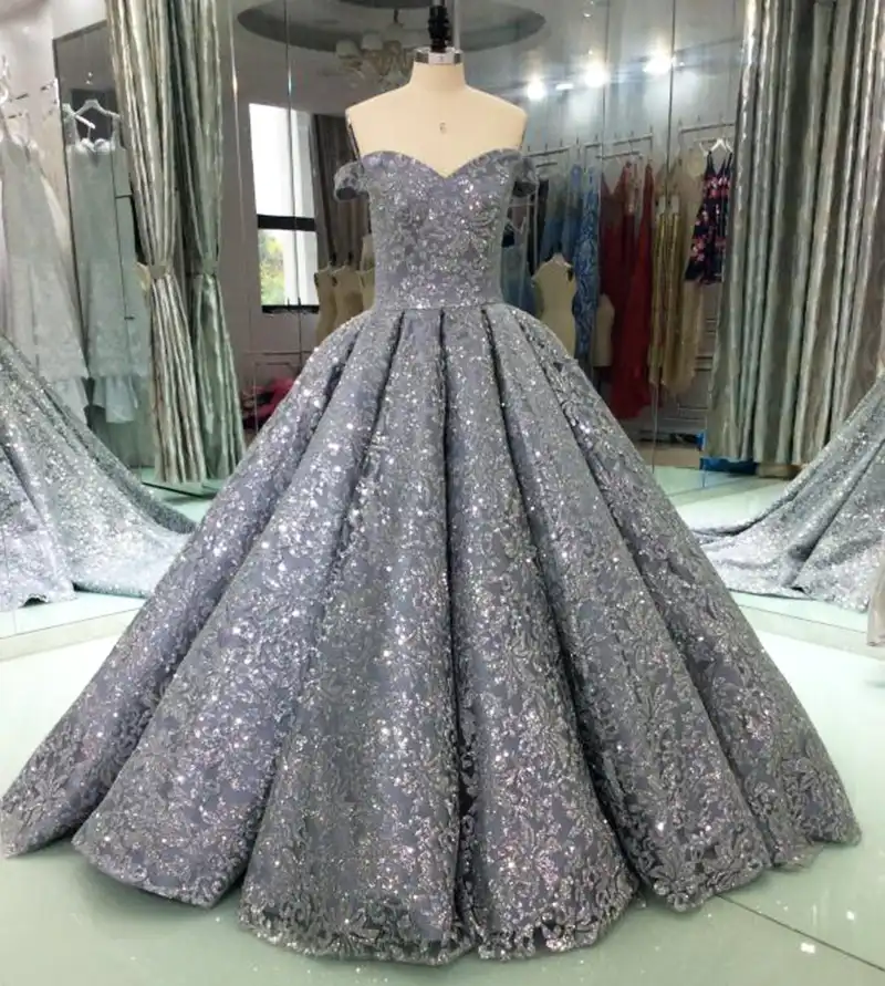 glitter evening gown