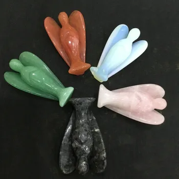 

3inch Hand Carved angels natural mineral Crystal Angel Figurines