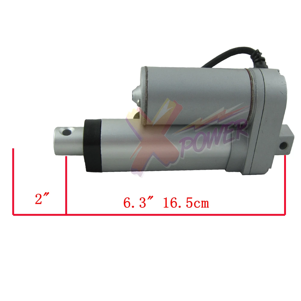 Xpower New Linear Actuator 2" Stroke 225 Pound Max Lift 12 Volt DC