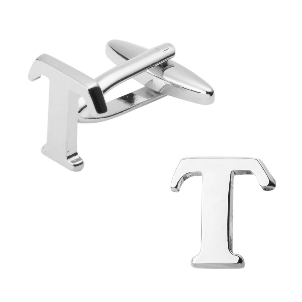 Uomo Alla Moda Collegamenti Di Polsino Della Camicia Lucido Argenteo Lettera T Gemelli Inglese Lettere Gemelli 5 Di Imballaggio Trasporto Libero Shirt Clearance Shirt With Cufflinkscufflink Manufacturer Aliexpress