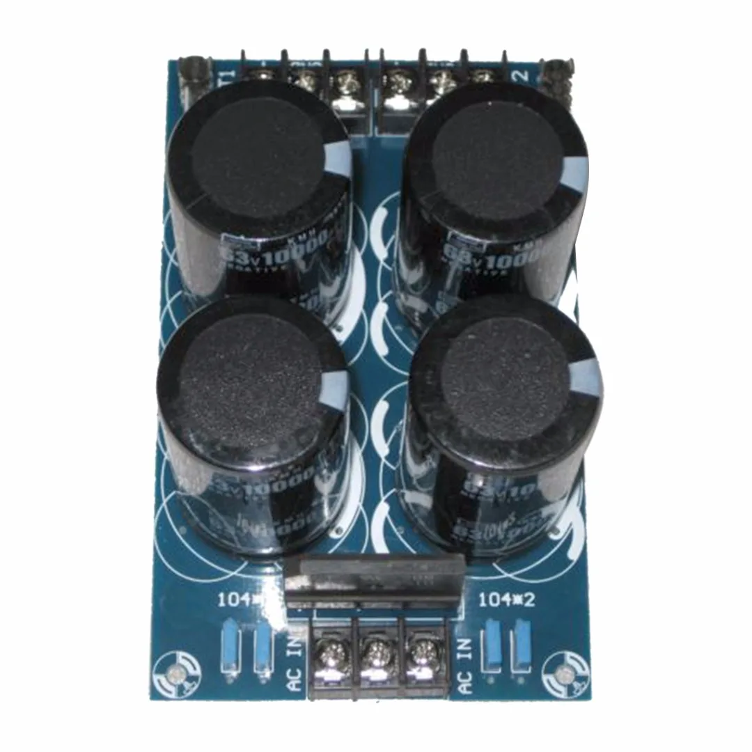 1pc Durable Power Supply Board Dual Power Rectifier Filter Spray Tin Power Supply Board Parallel Output for Amplifier Equipment