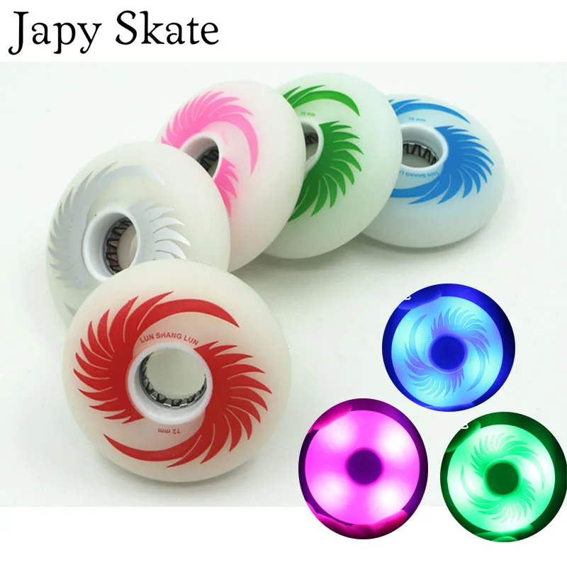 Japy Skate Lighting Roller Wheels LED Flash Sliding Inline Skate Wheels