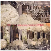Decoración Para bodas de 50cm, camino de plomo artificial 2/3 Bola de flores redonda para boda MESA CENTRO DE MESA bolas de flores arco flor TONGFENG