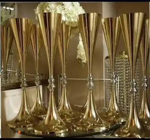 70cm 27 Inches Tall White Silver Wedding Flower Vase Bling Table