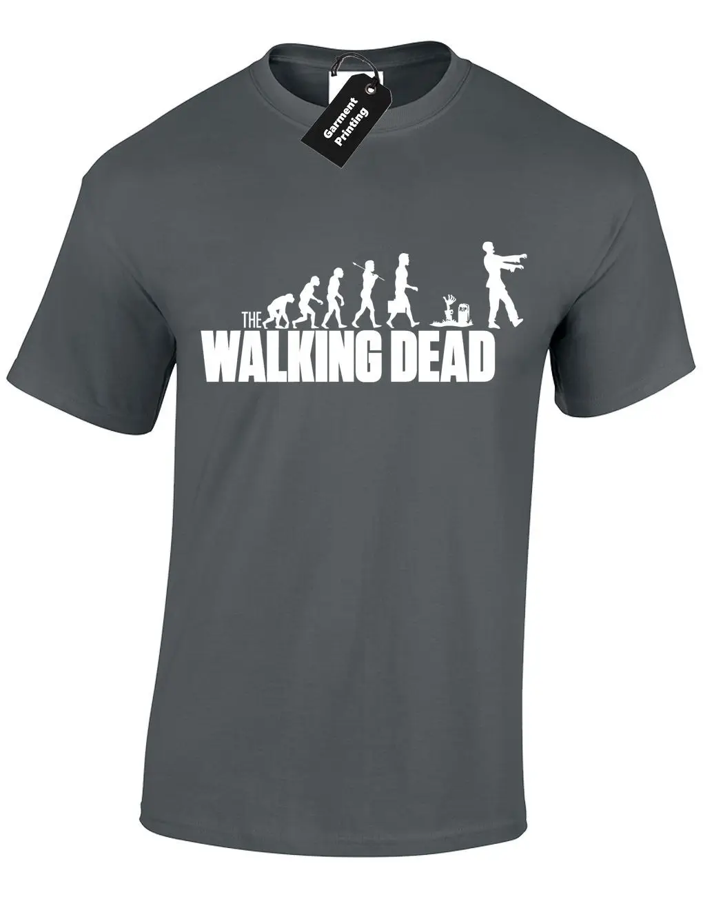 WALKING DEAD ZOMBIES Мужская футболка EVOLUTION APOCALYPSE NEGAN COMIC TV FEAR CARL 100% хлопковая бесплатная