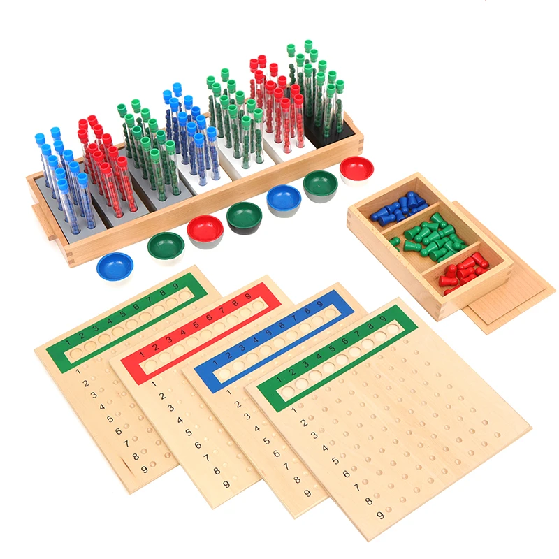 

Montessori Wooden Toys Division Learning Math Early Educational Preschool Teaching Kids Math
