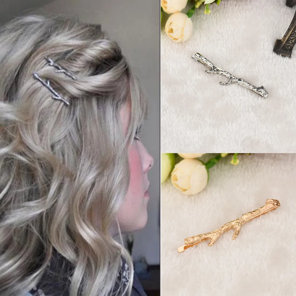 

Hair clips Hair pins Makeup Tools Women Girl Fashion Vintage Metal Branch Hair Barrette Clip Hairband Hairclip Accessories 8W1