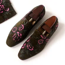 Handmade Print Embroidery Loafers Shoes Flats Slip on Summer Spring Breathable Driving Boats Shoes 2018 Flats Casual Mens Shoe