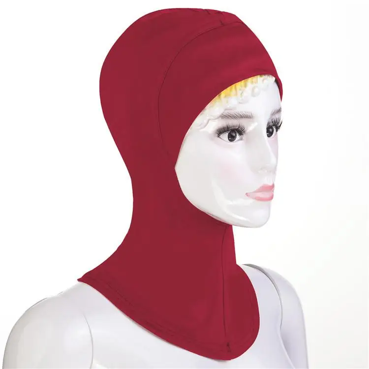 05 Rose Red Мусульманская шапка под шарф, кепка, головной убор, для женщин, ниндзя, внутренний хиджаб, шейный чехол, мусульманская накидка, Амира Рамадан, шапка, тюрбан, Новинка - Цвет: 05 Rose Red