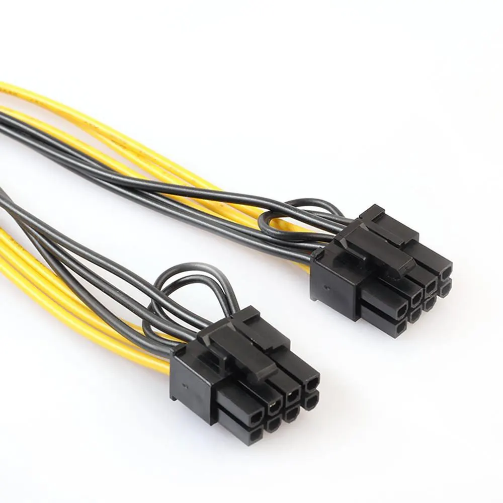 6Pin Штекерный двойной 8Pin (6 + 2) Мужской модульный силовой кабель удлинитель шахтный