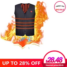 Мужской женский жилет с электрическим подогревом, теплый жилет, теплая одежда, умная зарядка через usb, зимний жилет для занятий спортом и пеших прогулок