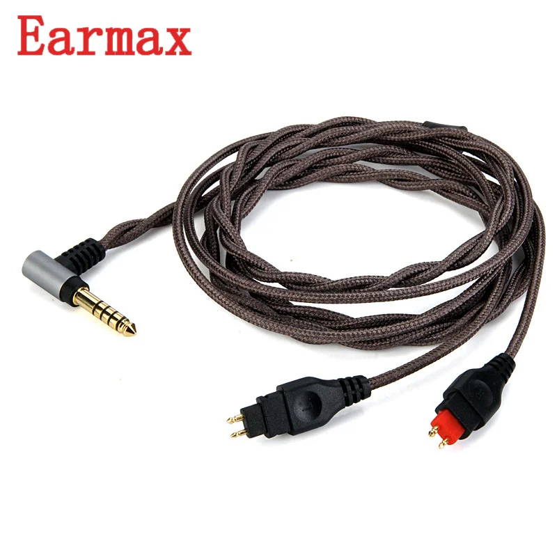 Наушники Earmax OCC с серебряным покрытием кабель для обновления 4,4 мм Баланс провода HIFI Aux аудио кабель для Sennheiser-HD650 HD600 HD580