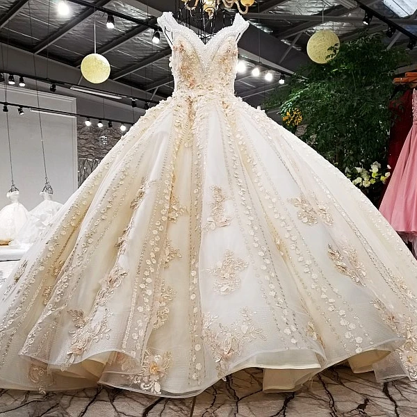 ball gown with trail
