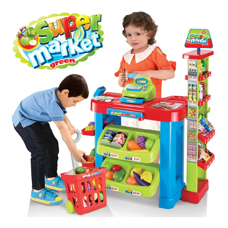 kids shopping cart Child Large supermarket cash register shopping cart