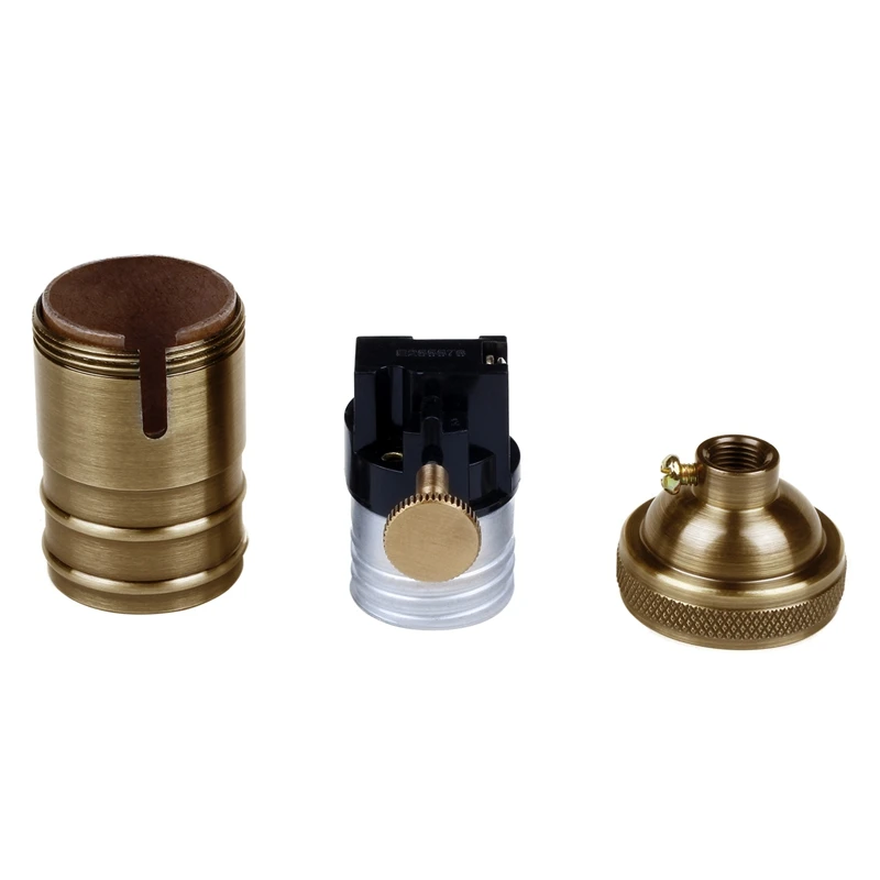 E26/E27 Retro Vintage Antique Edison Brass Copper Lamp Light Bulb Holder Socket Antique Brass