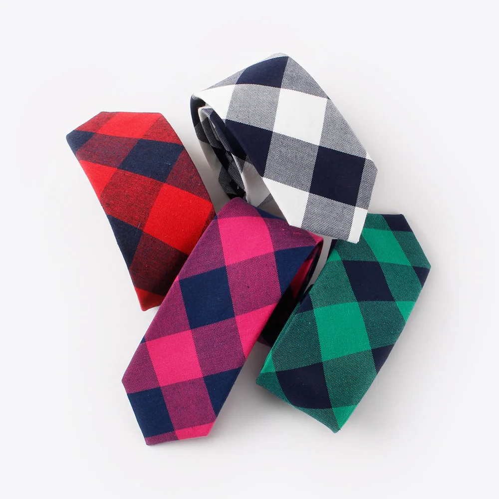 

Mantieqingway 6cm Brand Ties For Men Classic Cotton Plaid Neckties Bowtie Accessories Casual Red Striped Tie Slim Gravatas Ties