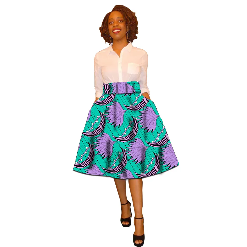Элегантная африканская одежда принт элемент дамы Дашики юбки на заказ Женская одежда Вечерние/Свадебные