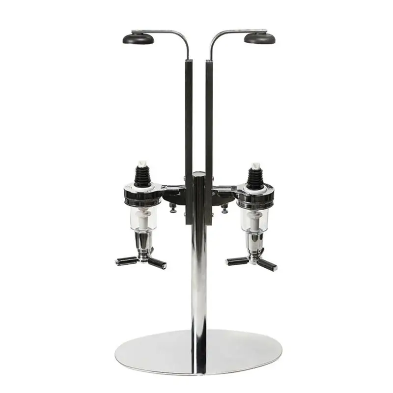 Double Bottle Liquor Dispenser Stand Drink Wine Dispenser Drinkware Set