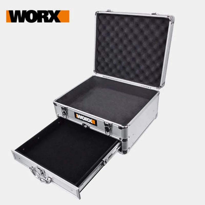 WORX утолщаются алюминий Портативный аппаратные средства Tool Box Tool Kit ящик для инструментов для хранения отвертки плоскогубцы