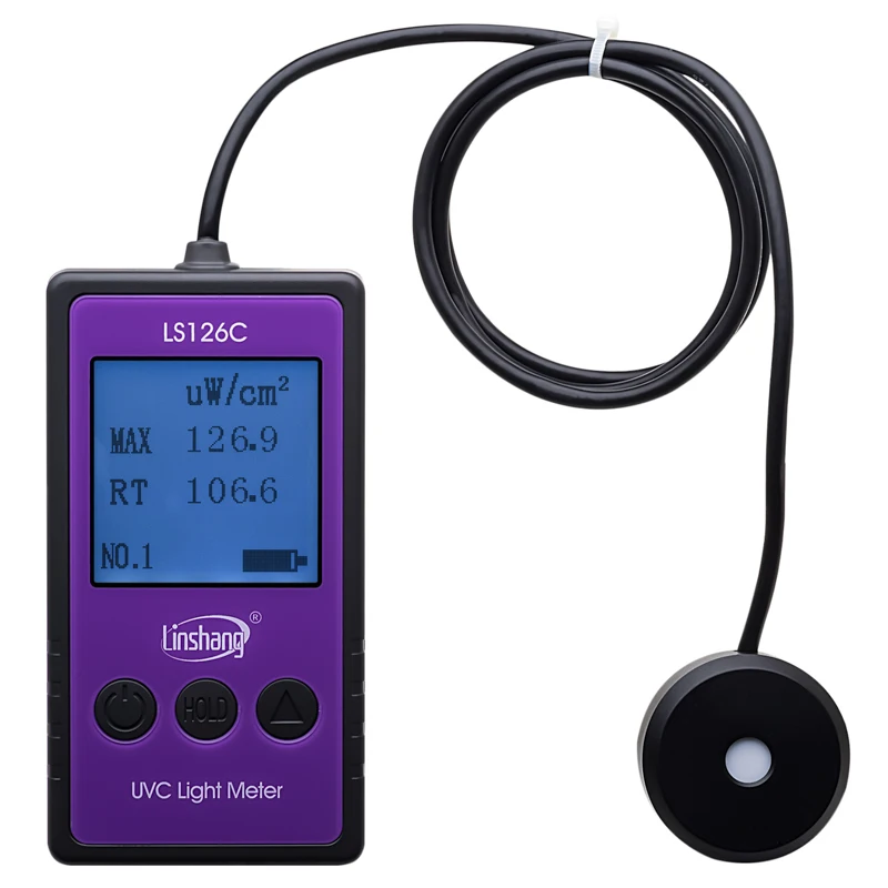 LS126C люминометр цифровой UVC Измеритель света с интенсивность ультрафиолетового излучения тестер детектор стерилизации лампы
