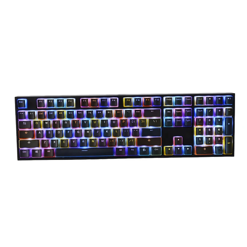 108 ключ PBT RainbowJelly крышка слово прозрачная подсветка Топ Печать ISO KeyCap игра