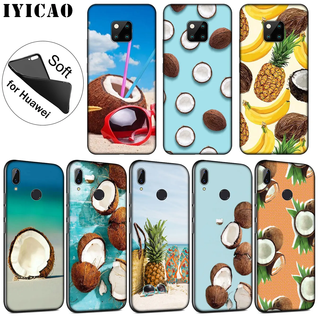 IYICAO Мягкий силиконовый чехол для Huawei Mate 30 20 10 Pro Lite Nova 5I 4 3i 3 2i |