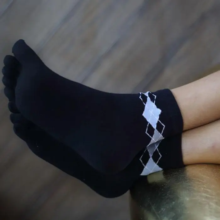 Для спорта и отдыха пять пальцев носки Высокое качество Бизнес 5 носком хлопковые носки мужские ноги носки красочные экипажа - Цвет: 4