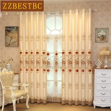 New classical embroidered curtains for the villa's living room with luxurious Viole Curtain for the bedroom kitchen New classical embroidered curtains for the villa's living room with luxurious Viole Curtain for the bedroom kitchen