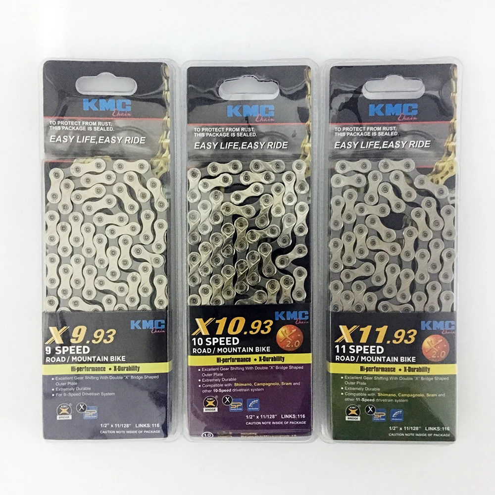 

KMC HOT Bicycle Chain 9/10/11 speed chain ultra light double X chain x9 x10 x11 x9.93 x10.93 x11.93 mtb road bike chain titanium