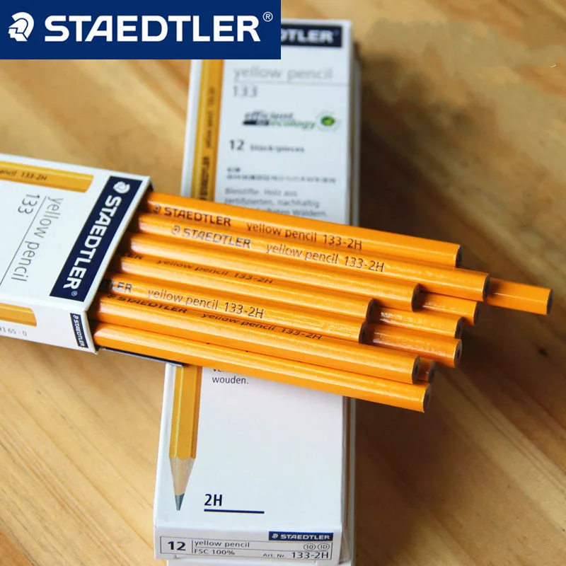 Стандартный Карандаш Аутентичные Германия Staedtler 133# желтый карандаш студентов эскизов карандаши HB/2 H/2B Рисование карандаш 12 шт./лот