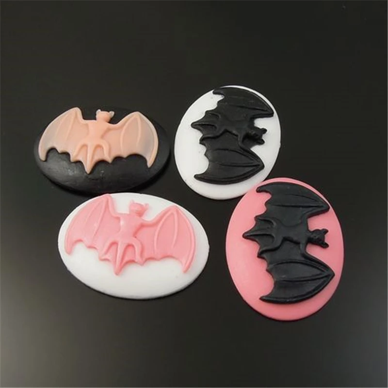 

Mixed Tone Resin Oval Bat Cameo Cabochon Fit Tray Setting Charms 40*30*8mm 8pcs-33391