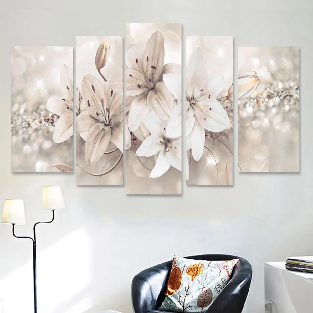 Large Canvas Pictures Arts Flower Painting Wall Art Prints Print Unframed | Дом и сад