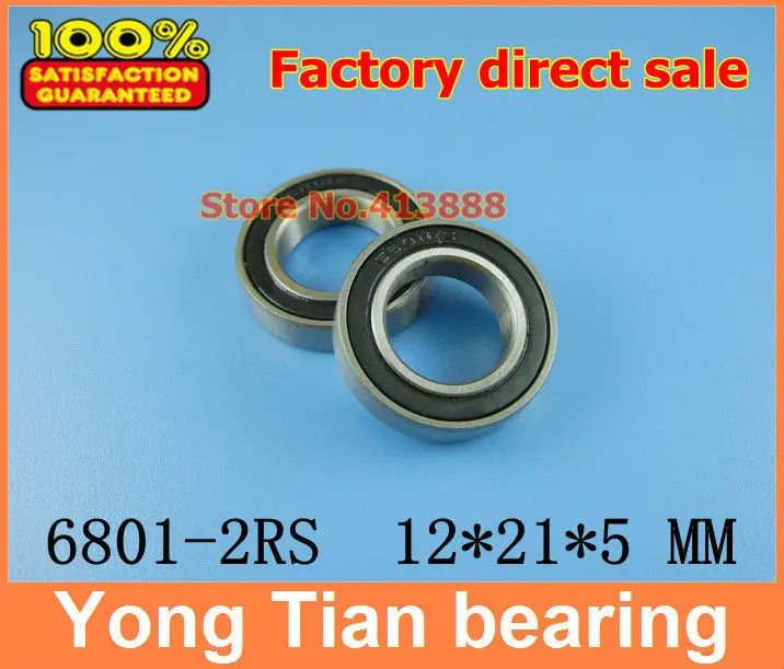 

10pcs Free Shipping SUS440C environmental corrosion resistant stainless steel bearings (Rubber seal cover) S6801-2RS 12*21*5 mm