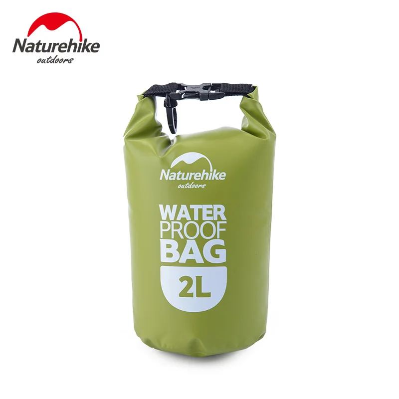 NatureHike речные треккинговые сумки 5L 2L сумка для наружного сухого плавания Каякинг Водонепроницаемый Пляж океан Рафтинг сумка Портативная - Цвет: green2L