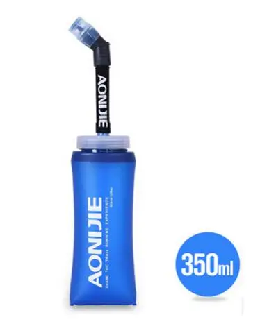 AONIJIE Новая креативная Складная Силиконовая бутылка для воды 250 мл 500 мл Спортивная бутылка для прогулок и бега для спорта на открытом воздухе кемпинга - Цвет: 350ML