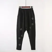 Весна и лето прилив бренд эластичный Harlan ноги брюки хип-хоп брюки мужчины хлопок тонкий раздел хип-хоп карандаш брюки