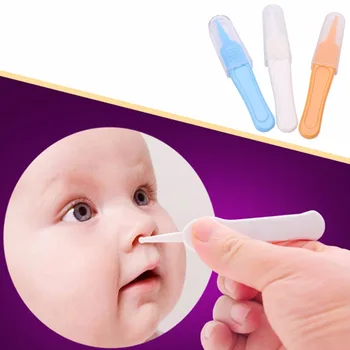 

6 Pcs Infant Ear Nose Navel Plastic Tweezers Pincet Forceps Clips Pinza Chupetes Newborn Safety Safe Care-15