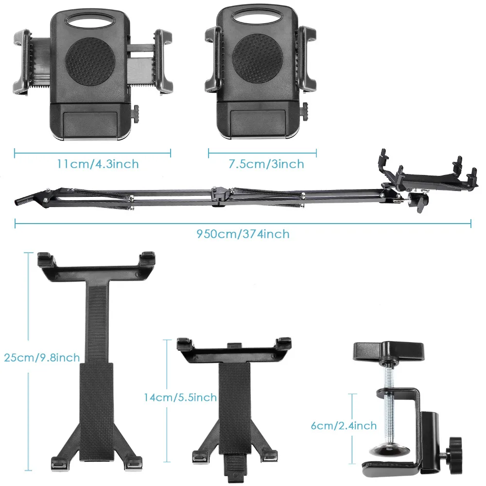 Neewer 2-Pack смартфон+ Tablet Stand(крепкий металлическая ручка, патронташ, регулируемый монтажный зажим) для iPhone 6 Plus, GALAXY Note5